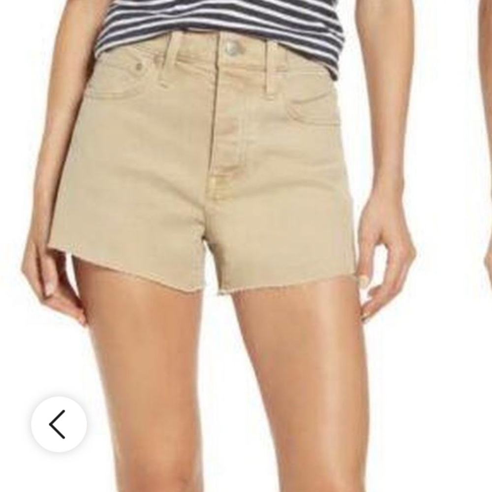 Madewell tan jean shorts size 27